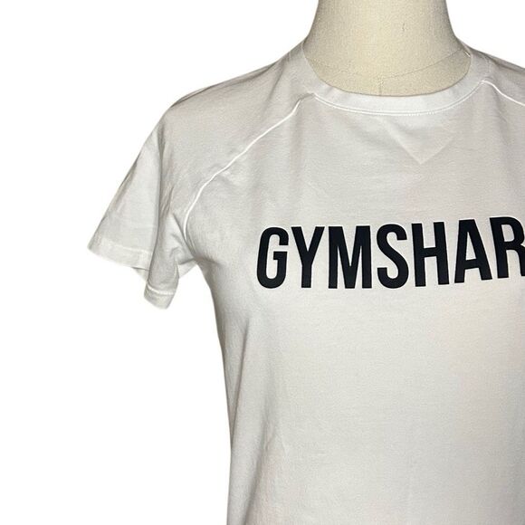 Gymshark White Short Sleeve Apollo Muscle Fit Shirt Size XS Activewear Stretch - Picture 2 of 16